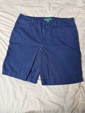 LRL Lauren Jeans Co. Ralph Lauren Women's Shorts Blue Size 10, with Pockets